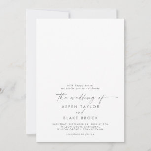 Invitation Script Silver moderne Concevez votre propre Mariag