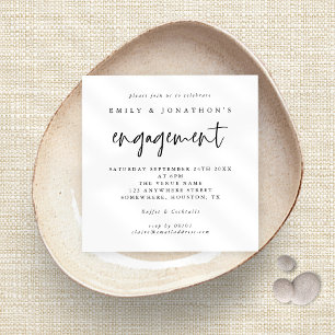 Invitation Script simple N'importe quelle partie d'engagement