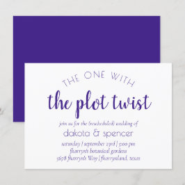 Invitation Script simple violet | Un avec torsion Mariage