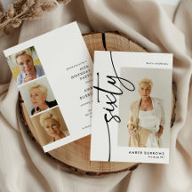 Script Sixty 4 Collage de photos 60e anniversaire
