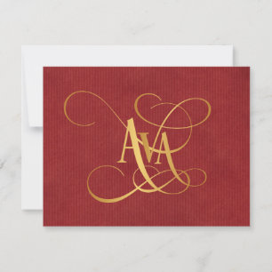 Invitation Script Tourbillonnant personnalisé Ava Gold sur ro