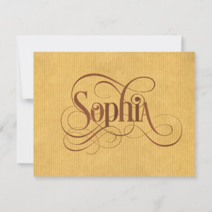 Invitation Script Tourbillonnant personnalisé Sophia Natural
