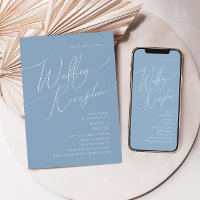 Script Whimsical | Dusty Blue Wedding Réception