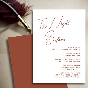 Invitation Script Whimsical En Terracotta Chic La Nuit Avant