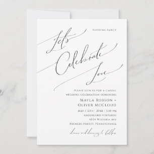 Invitation Script Whimsical Fêtons l'amour Mariage