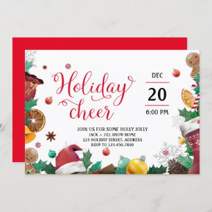 Invitation Scripts de Noël et bonbons de Noël