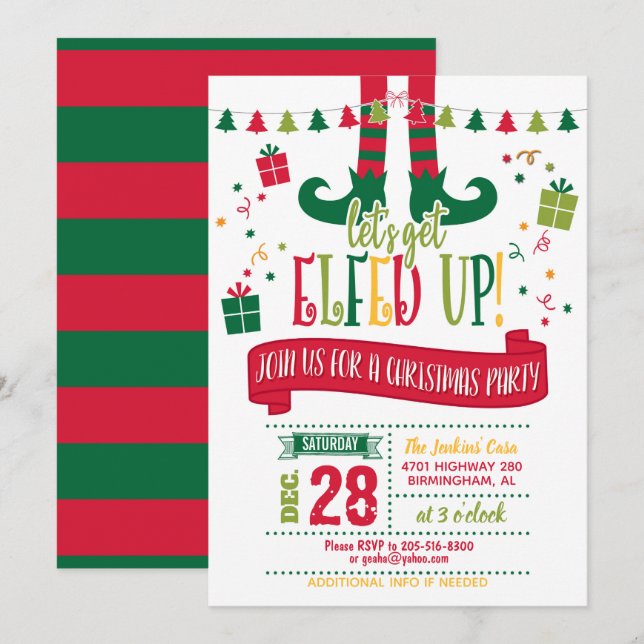 Invitation Se lasser de l'invitation de Noël - WH (Devant / Derrière)