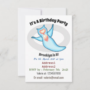 Invitation Sea angel cartoon