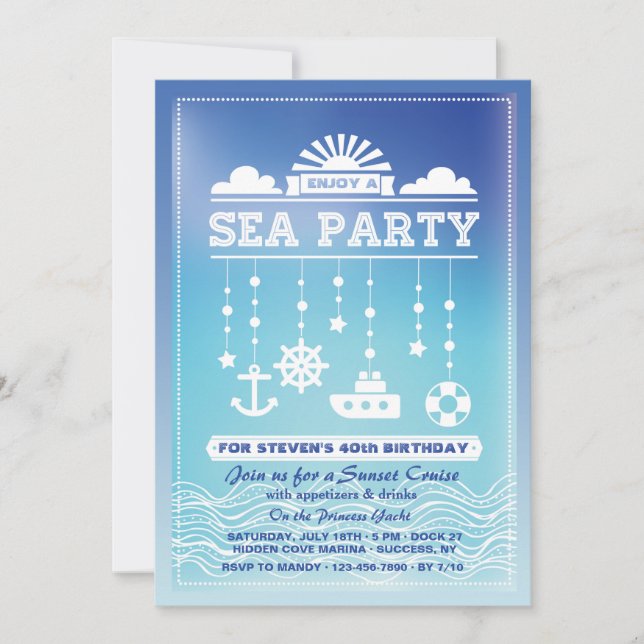 Invitation Sea Party (Devant)