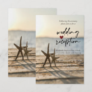 Invitation Sea stars Sand Beach Réception