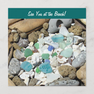 Invitation Sea You at the Beach ! Invitations! Fossiles Côtie