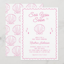 Sea You Bientôt Main Tirée Ocean Seashell Baby sho
