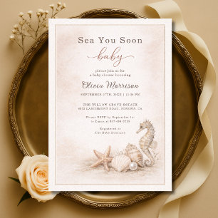 Invitation Sea You Soon Baby Baby Shower