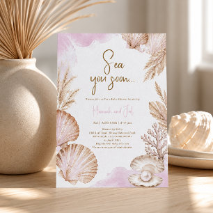 Invitation Sea You Soon Baby Shower, Océan Bébé Fille