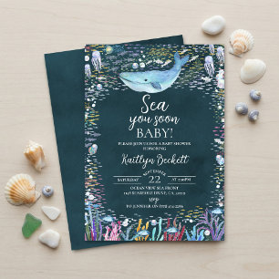 Invitation Sea You Soon Under The Sea Baby Shower