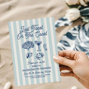Invitation Seashell Dernière côte toast Bachelorette Week-end