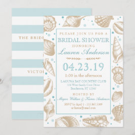 Invitation Seashell Nautical Beach Wedding | Fête des mariées