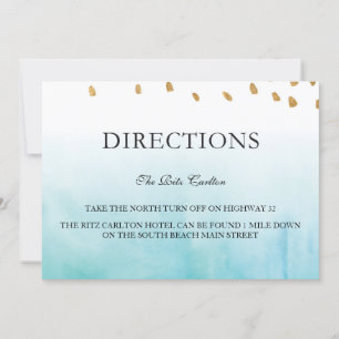 Invitation Seashore - Directions