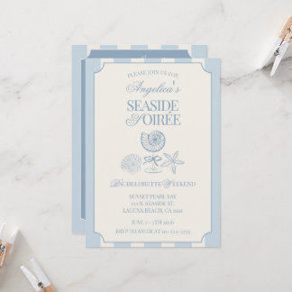 Invitation Seaside Soiree Bachelorette Weekend Itinerary and