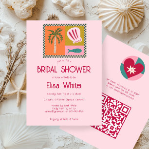 Invitation Seaside Soiree Fête des mariées Moderne Cute CUSTO