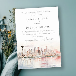 Invitation Seattle Washington Paysage Mariage Anniversaire