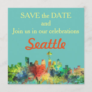 INVITATION SEATTLE WASHINGTON SKYLINE SP -