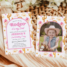 Second Rodeo Western Cowgirl Photo 2nd Birthday