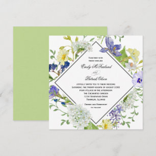 Invitation Secret Garden Boho Mariage Fleur sauvage