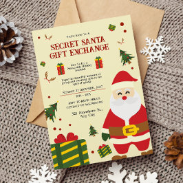 Invitation Secret Père Noël Cadeaux Exchange