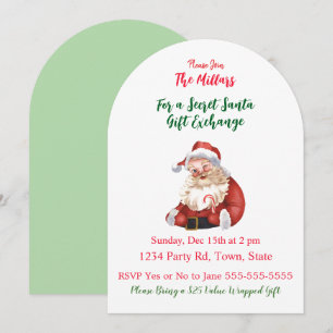 Invitation SECRET PÈRE NOËL Christmas Party