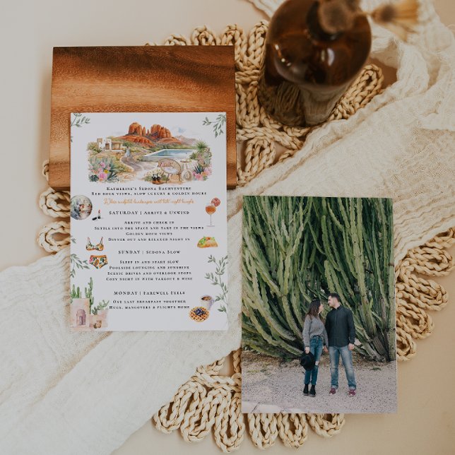 Invitation Sedona Arizona Bachelorette Weekend Itinerary (Créateur téléchargé)