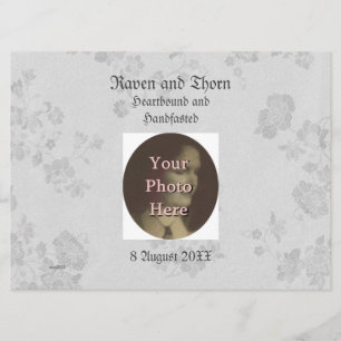 Invitation Séjour à main éternel/Suite Mariage blanc & gris