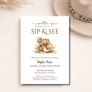 Invitation Sellez le chic western country Cuvée et découverte