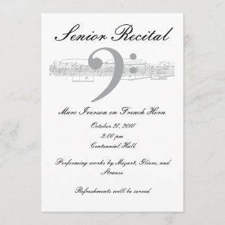 Invitation Senior Music Considérant - Bass Clef