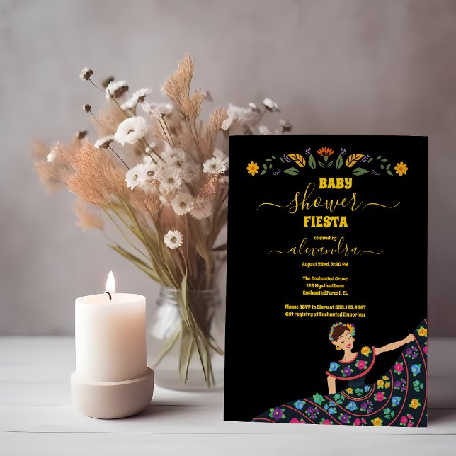 Invitation Senorita Fiesta Baby shower Floral mexicain (Créateur téléchargé)
