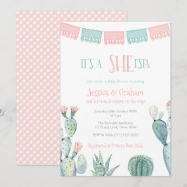 Invitation Señorita She-ESTA Petite Fille Baby shower Fiesta