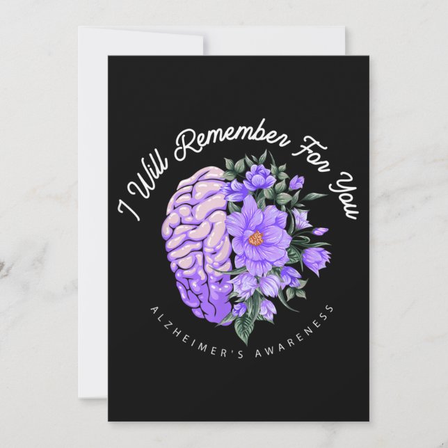 Invitation Sensibilisation à la maladie d'Alzheimer Je me sou (Devant)