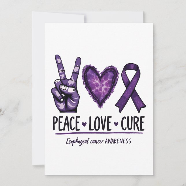 Invitation Sensibilisation au cancer de l'oesophage Pièce Pur (Devant)