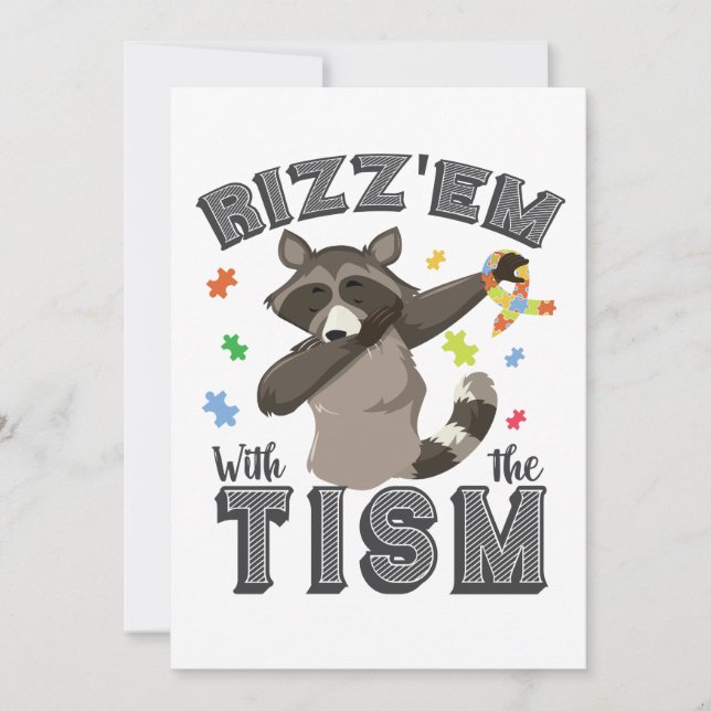 Invitation Sensibilisation sur l'autisme Rizz'em avec le Tism (Devant)