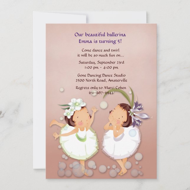 Invitation sensible de danseurs (Devant)