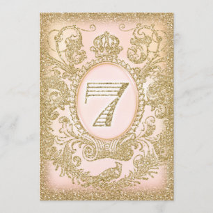 Invitation Septième d'anniversaire princesse il était une