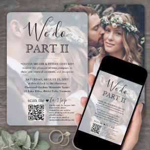 Invitation Sequel Mariage QR Code RSVP 2 Photo We Do Part II