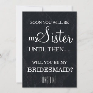 Invitation Seras-tu ma demoiselle d'honneur?