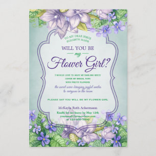 Invitation Seras-Tu Ma Demoiselle D'Honneur Mariage Printanie