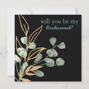 Invitation Seras-tu ma demoiselle d'honneur Motif floral colo