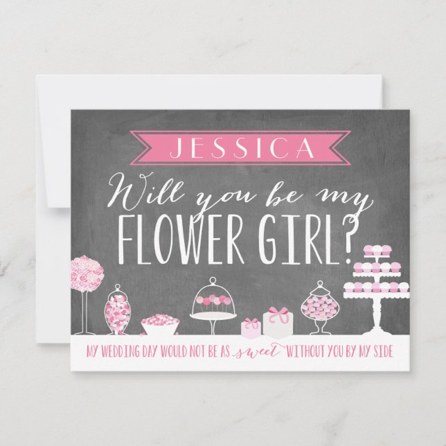 Invitation Seras-Tu Ma Fille Fleur ? | Bridesmaid (Devant)