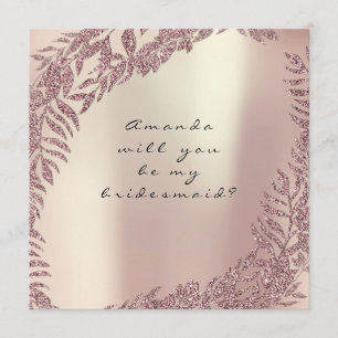 Invitation Seras-Tu Ma Servante D'Accueil Pearly Rose Gold Wr