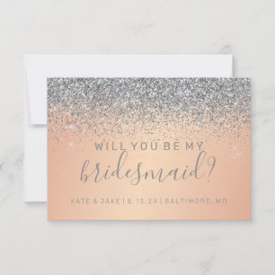 Invitation Seras-Tu Ma Serveuse D'Argent Parties scintillant