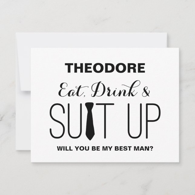 Invitation Seras-tu mon Meilleur Homme ? | Groomsman (Devant)
