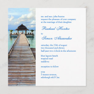 Invitation Serenade Jetty Maldives Beach Wedding